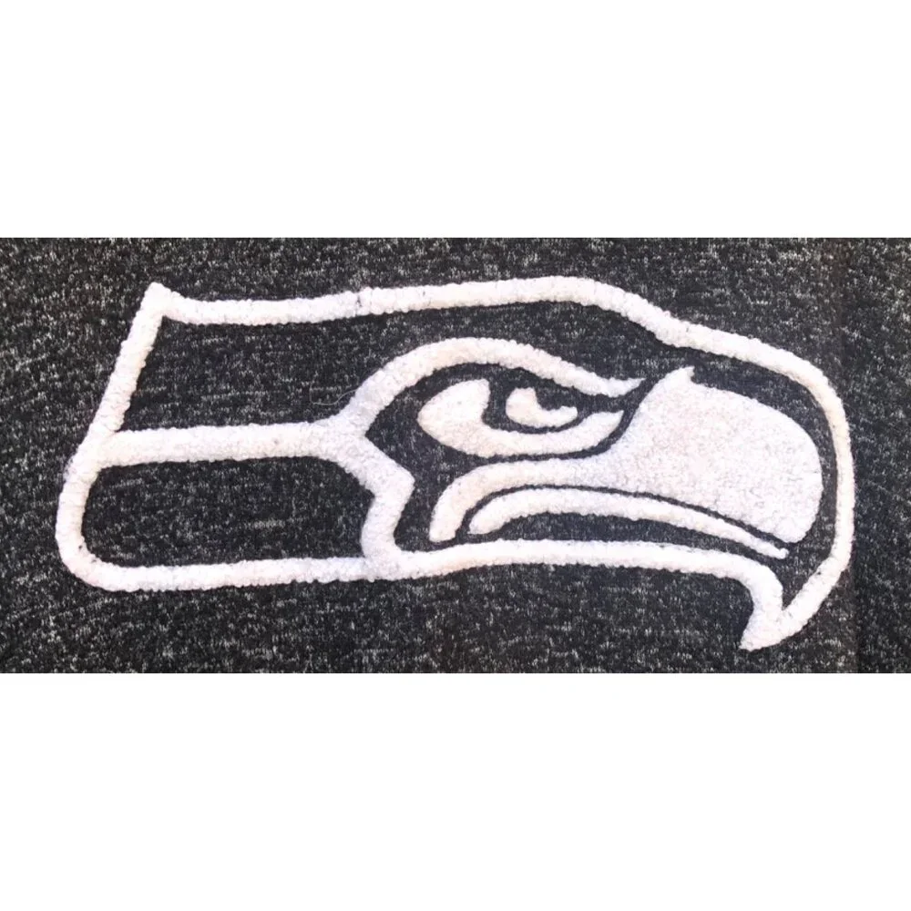 NFL Team Apparel Seattle Seahawks Black Heather High Low Hoodie Girls Size XL - Picture 2 of 5